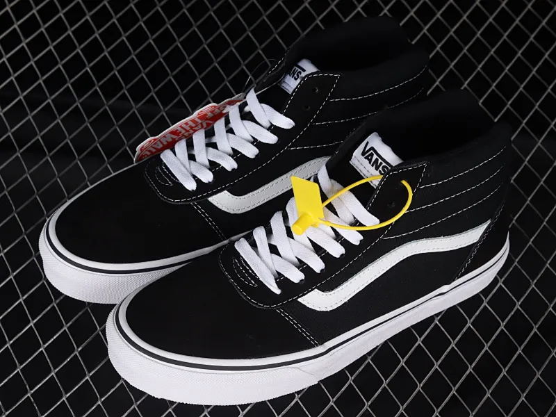 All categories Vans Vans series Vans Hi Vans high-top Vans Ward Sk8-Hi four evergreen season black and white high-top canvas casual sneakers VN0A36ENC4R